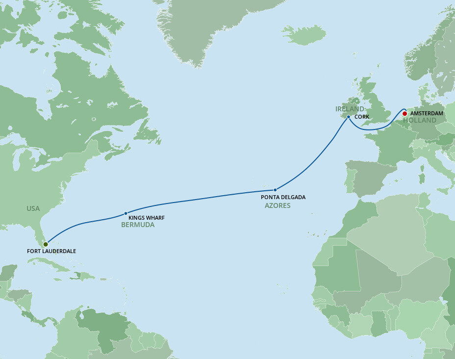 transatlantic cruise weather in april