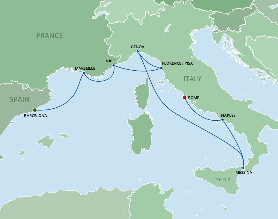 italy to france cruise