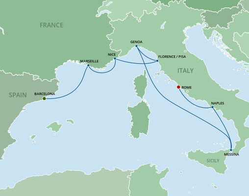 Cruises from Spain to Italy - 2023, 2024 & 2025 Seasons