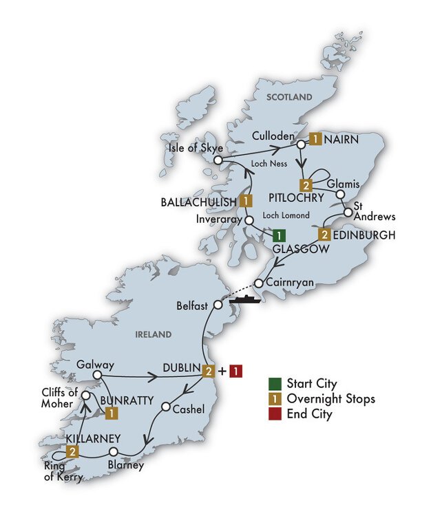 Scottish & Irish Dream CIE Tours (14 Days From Glasgow to Dublin)