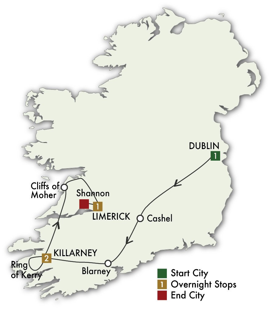 Taste Of Ireland (Tour C) - CIE Tours (5 Days From Dublin To Shannon)