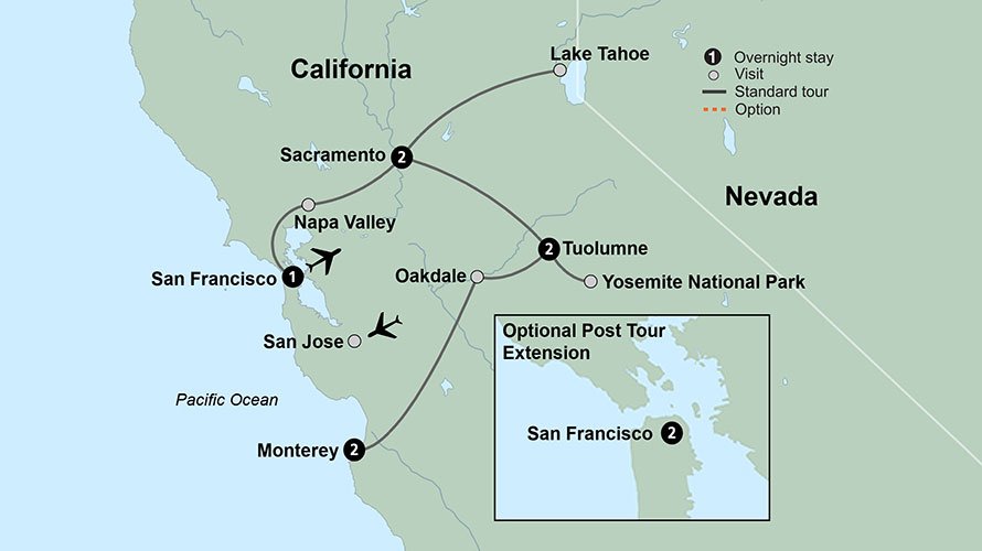 California Dreamin: Monterey, Yosemite and Napa - Collette (8 Days ...