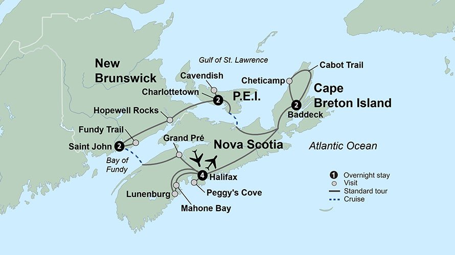 Maritimes Coastal Wonders - Collette (11 Days From Halifax to Halifax)