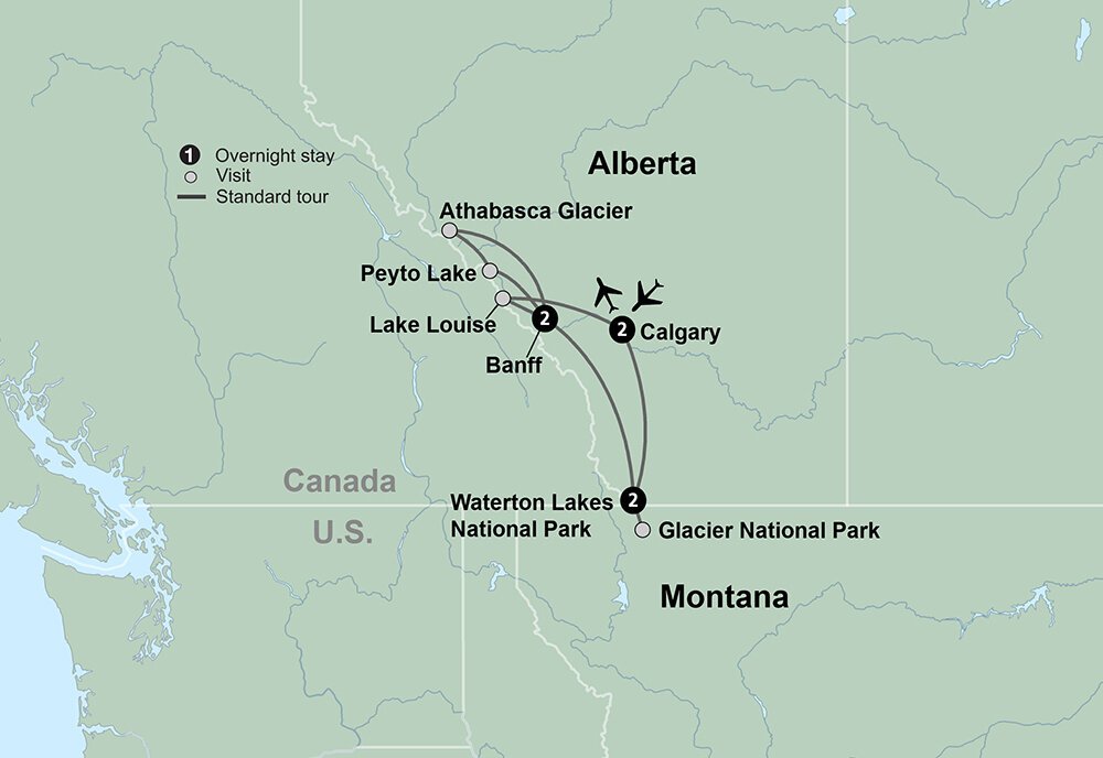 Canadian Rockies & Glacier National Park Collette (7 Days From Canadian Rockies & Glacier National Park Collette (7 Days From