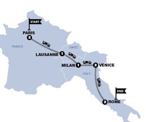 Paris Rome Road Tours from Paris to Rome - 2025-2027 Seasons