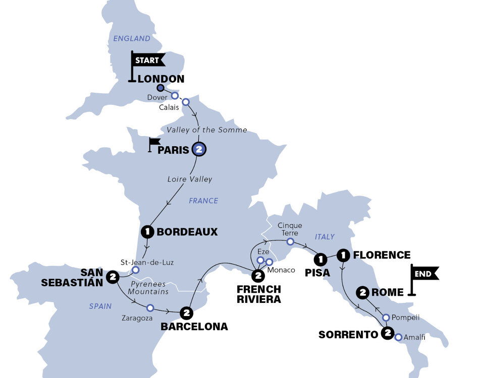 Paris Rome Road Paris to Rome Quest (Plus) - Contiki (16 Days From Paris to Rome)