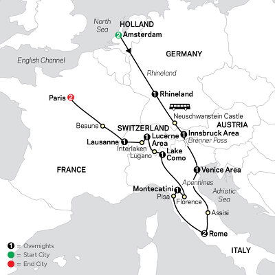 Cosmos Europe Tours - 2024 & 2025 Seasons