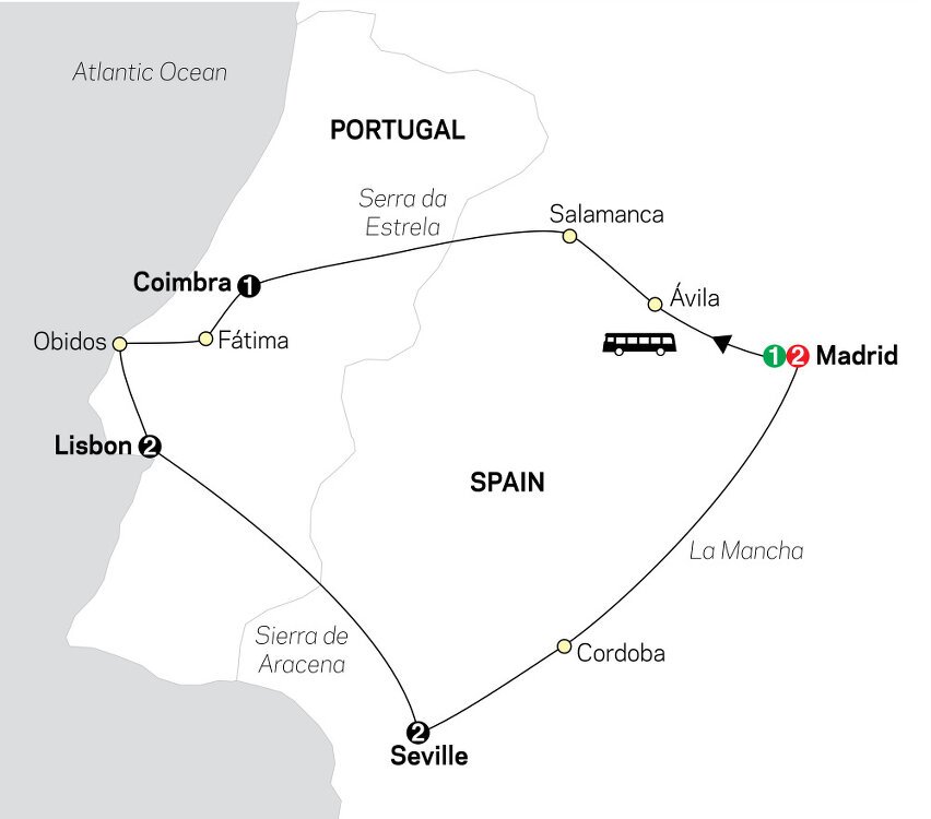 Lisbon, Seville & Madrid - Cosmos (9 Days From Madrid to Madrid)