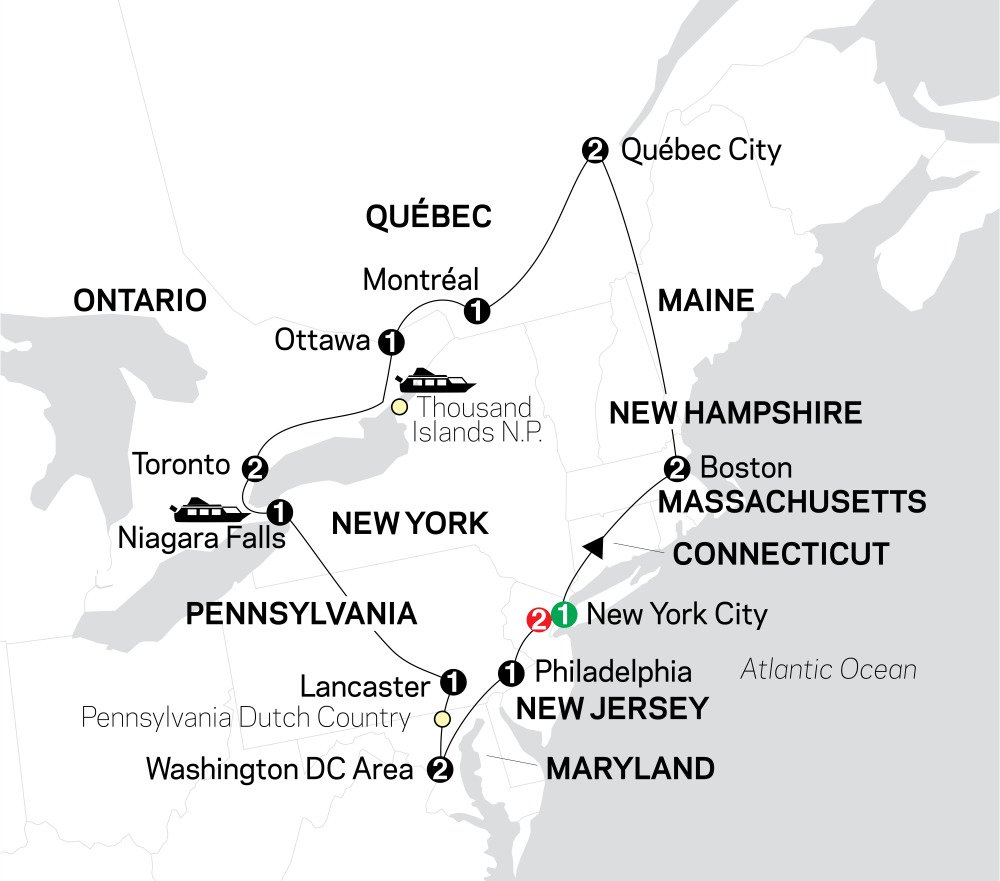 Eastern US Canada Grand Vacation with New York City Cosmos 17