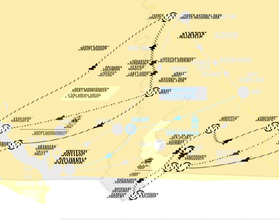 Panoramic Canadian Rockies Costsaver (12 Days From Vancouver to