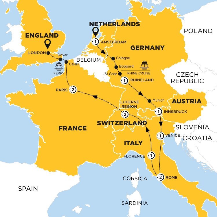 costsaver tours of europe