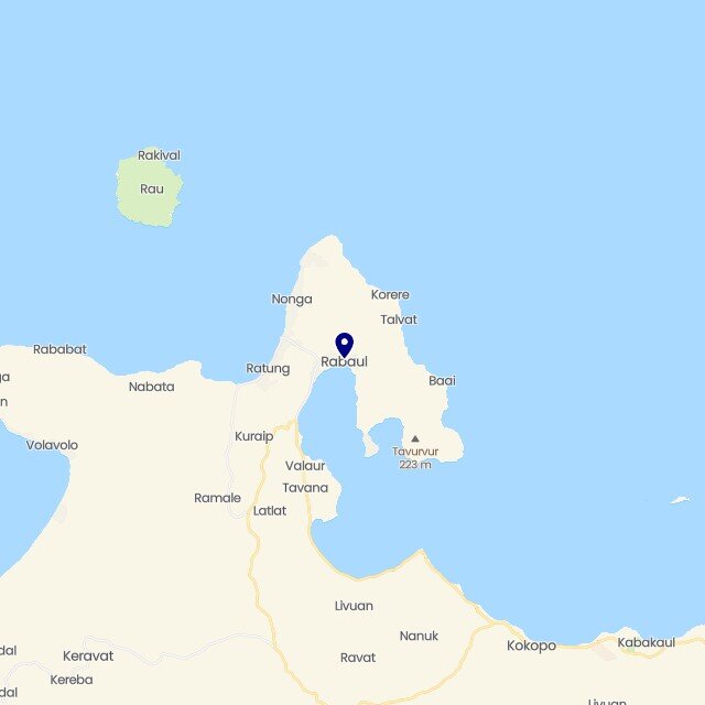 Map Rabul Rabaul Mask Festival - Crooked Compass (5 Days From Rabaul to Rabaul)