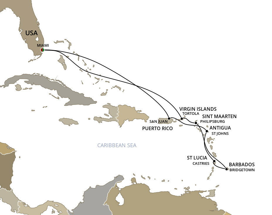 13 Day Eastern Caribbean Celebration Itinerary (Cunard)