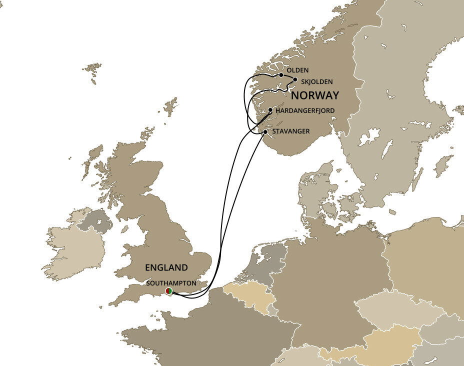 Norwegian Fjords Cunard (7 Night Roundtrip Cruise from London)