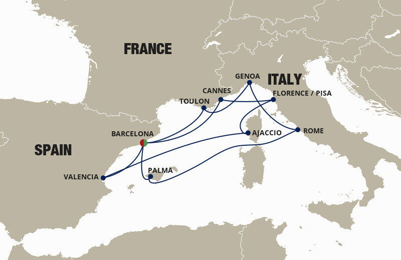 Best of Western Mediterranean Cunard (14 Night Roundtrip Cruise from