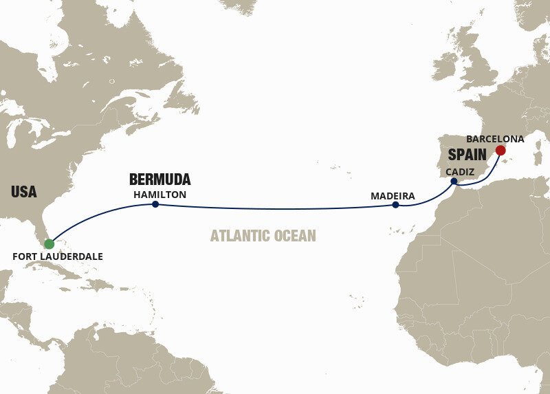 Eastbound Transatlantic Crossing Cunard (13 Night Cruise from Fort