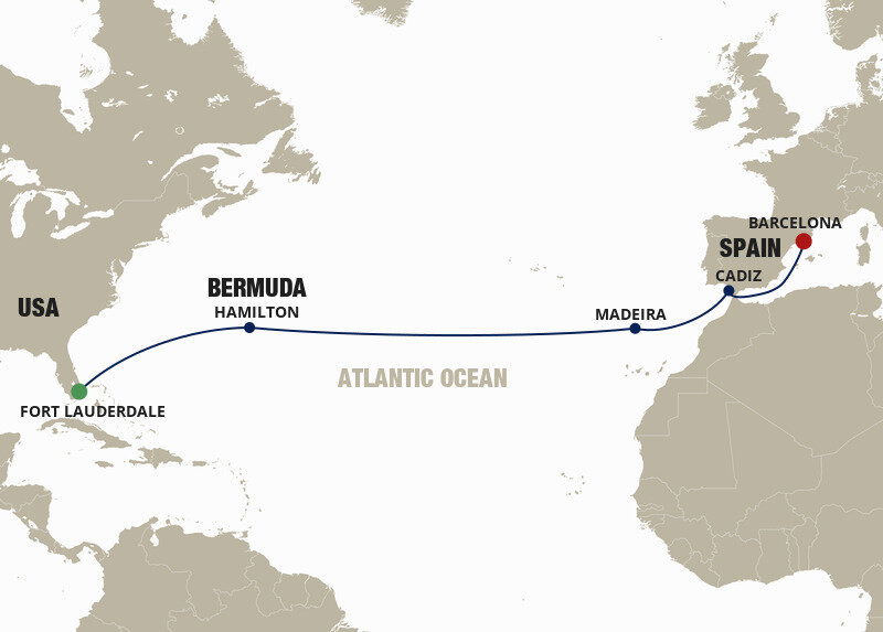 Eastbound Transatlantic Crossing Cunard (13 Night Cruise from Fort