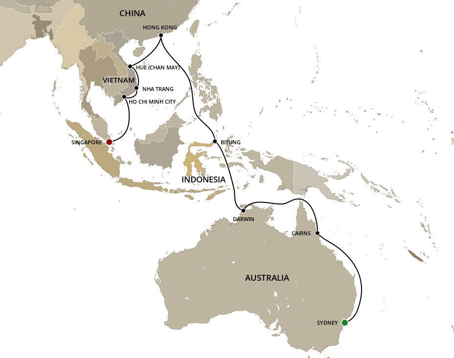 Sydney To Singapore Cunard (25 Night Cruise from Sydney to Singapore)