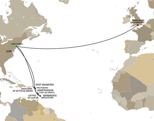 Cruises from New York to London - 2023-2025 Seasons Cruises from New York to London - 2023-2025 Seasons