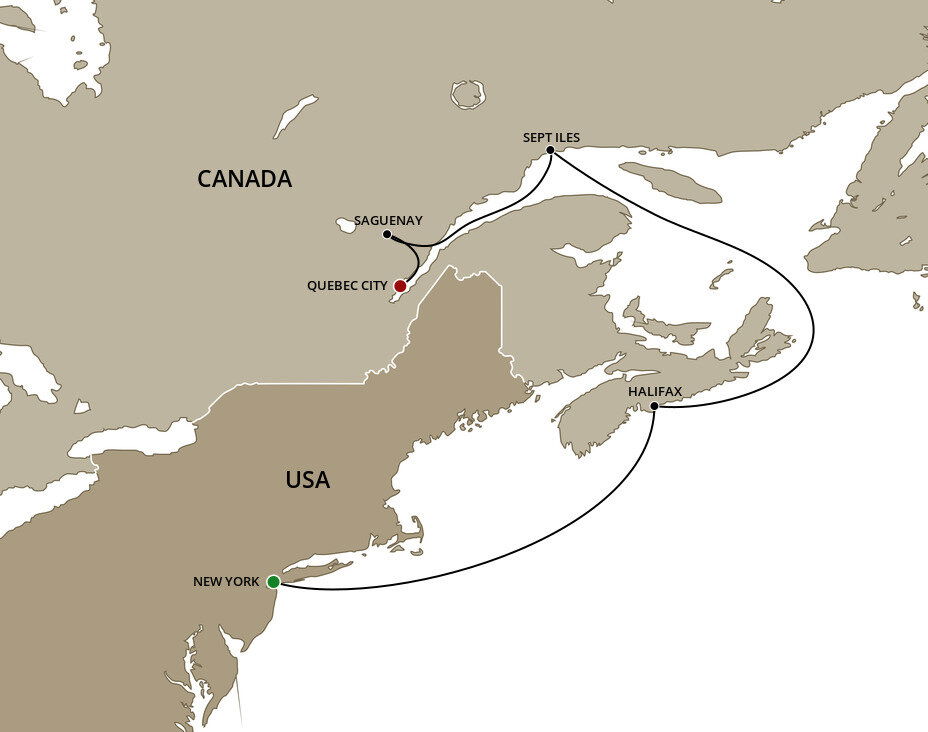 New England And Canada Cunard (7 Night Cruise from New York to Quebec City) New England And Canada Cunard (7 Night Cruise from New York to Quebec City)