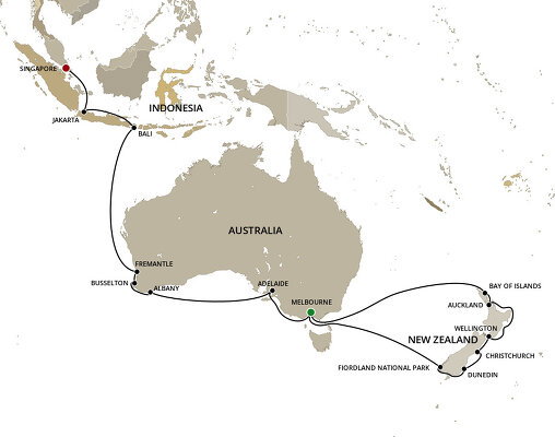 singapore to australia travel time by ship