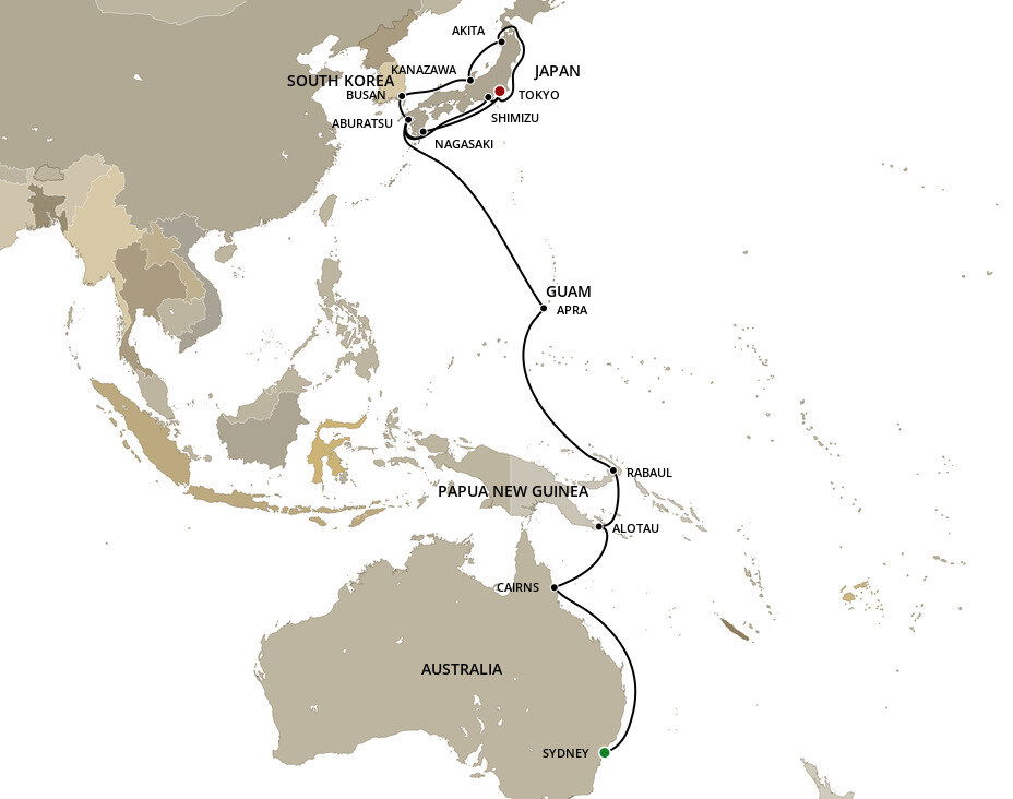 Sydney To Tokyo Cunard (28 Night Cruise from Sydney to Tokyo)