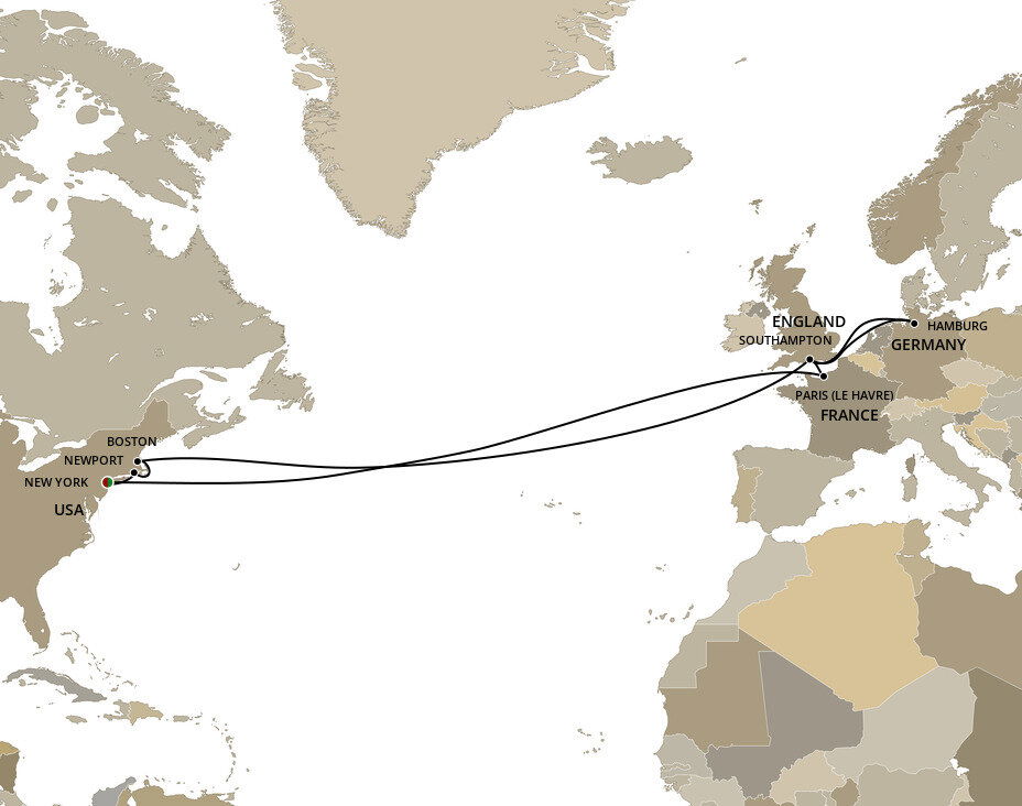 Roundtrip Transatlantic Crossing Cunard (21 Night Roundtrip Cruise