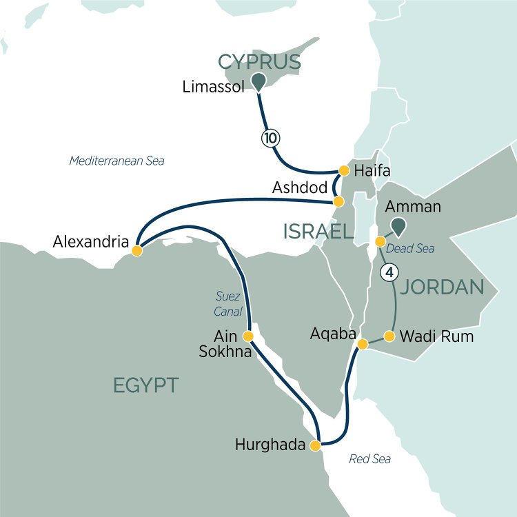 The Essence of Jordan with Holy Land, Suez Canal & the Red Sea