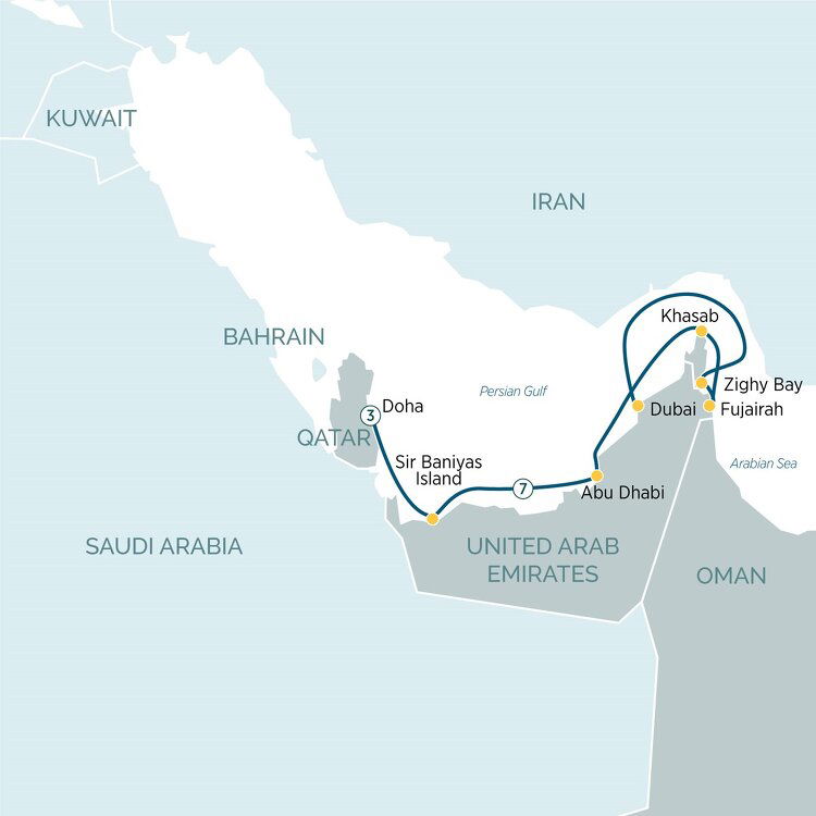 Gems of the Arabian Peninsula with Doha - Emerald Cruises (10 Night ...