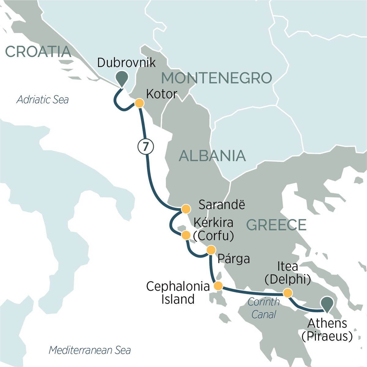 Mediterranean Enchantment - Emerald Cruises (7 Night Cruise from Athens 