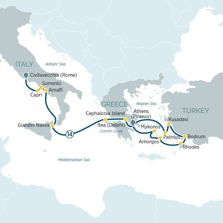 tours of southern italy and greece