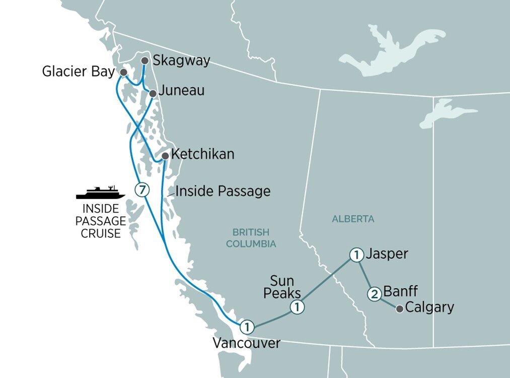 Rockies Highlights and Alaska Inside Passage Cruise Evergreen (13 Rockies Highlights and Alaska Inside Passage Cruise Evergreen (13