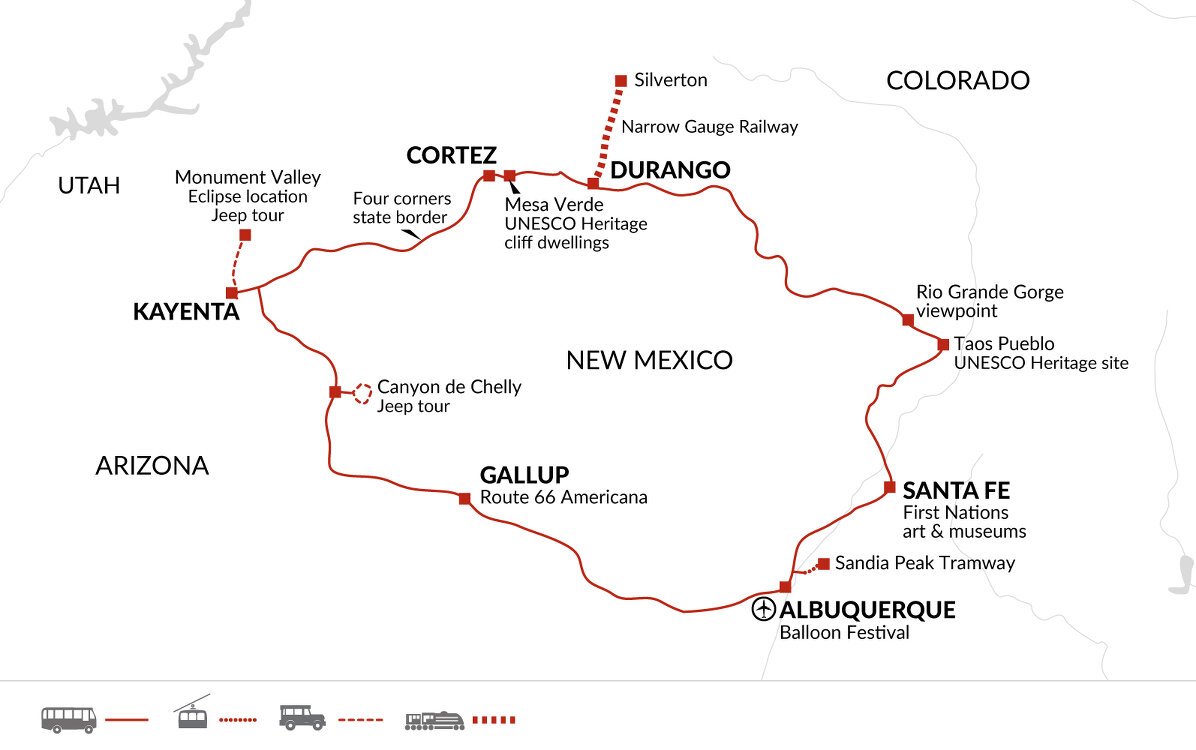 New Mexico Eclipse 2025 Map