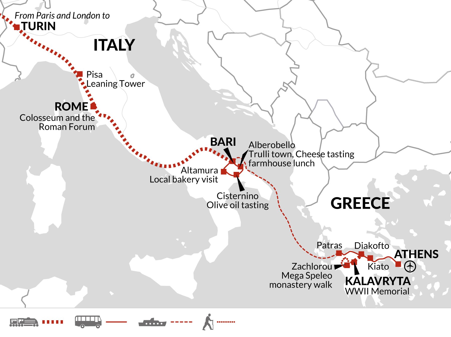 London to Rome Athens by Train Explore 11 Days From London to