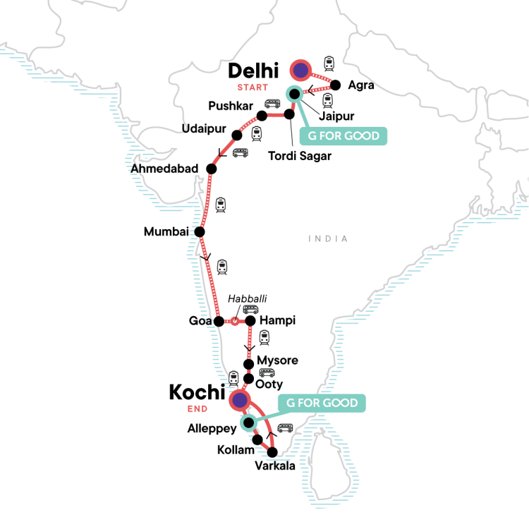 India North To South Goa The Golden Triangle G Adventures 28 Days India North To South Goa The Golden Triangle G Adventures 28 Days