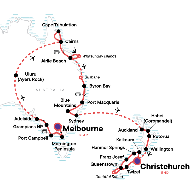 Ultimate Australia & New Zealand G Adventures (40 Days From Melbourne