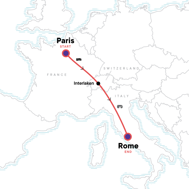 paris to rome guided tours