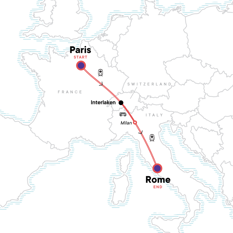 Paris Rome Road Paris to Rome: Picnics & Pizza - G Adventures (7 Days From Paris to Rome)