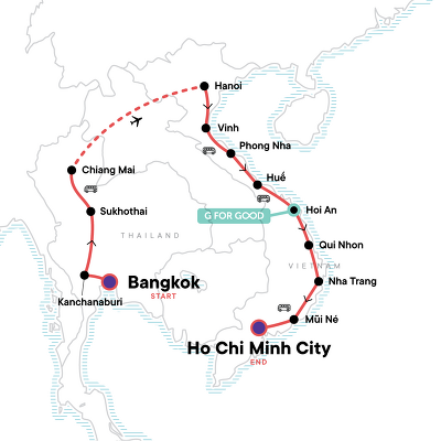 Tours from Bangkok to Ho Chi Minh City - 2022, 2023 & 2024 Seasons