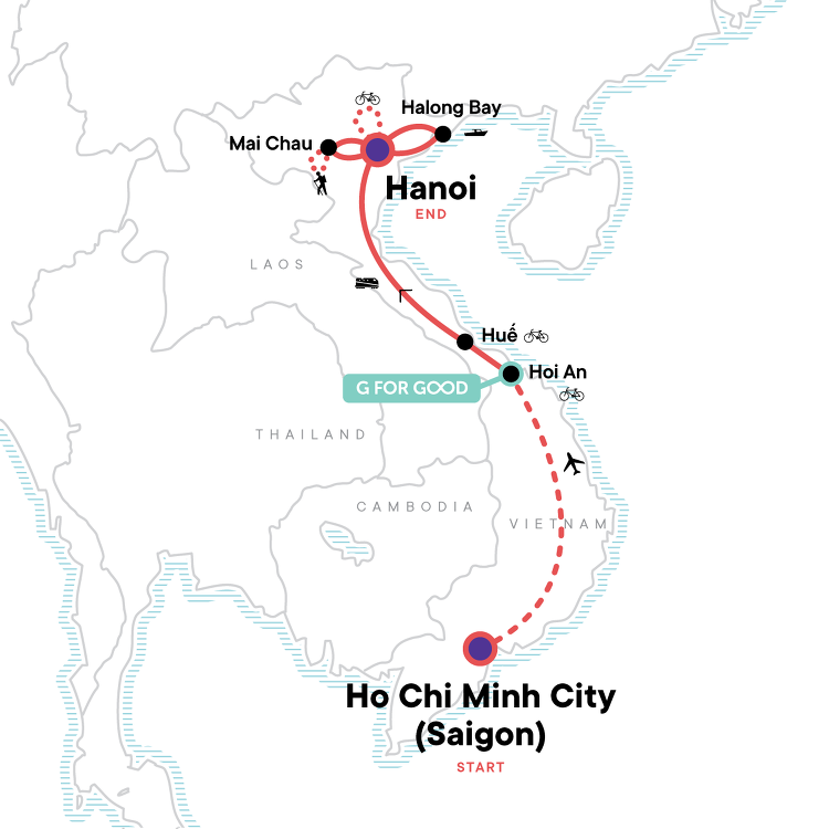 Vietnam Hike Bike And Kayak G Adventures 10 Days From Ho Chi Minh City To Hanoi