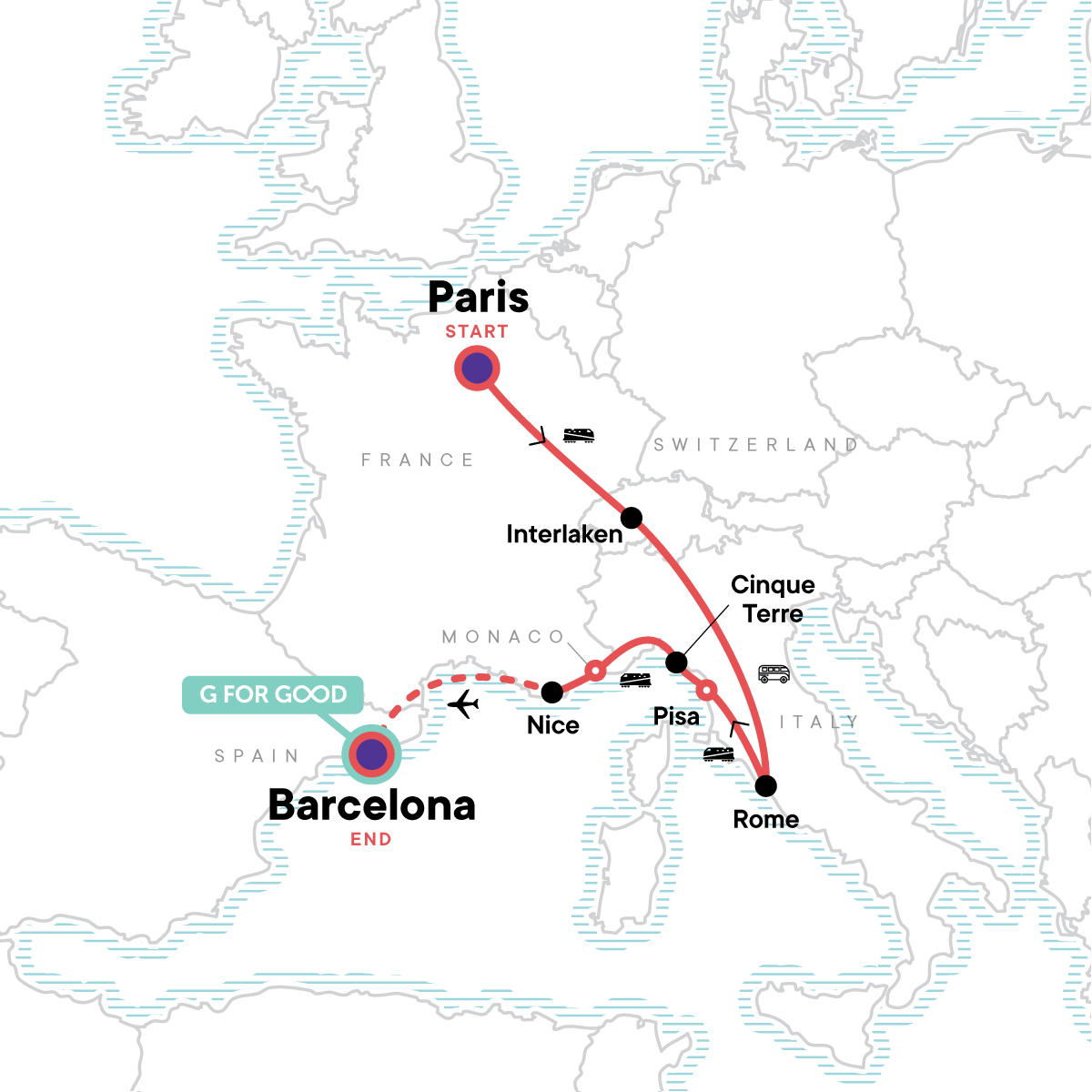 Paris to Barcelona Tapas Train Rides G Adventures 13 Days