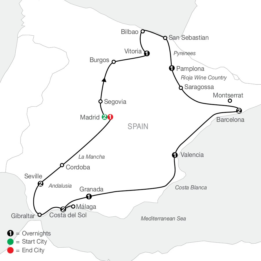 Spanish Fiesta Globus 14 Days From Madrid To Madrid   101426 