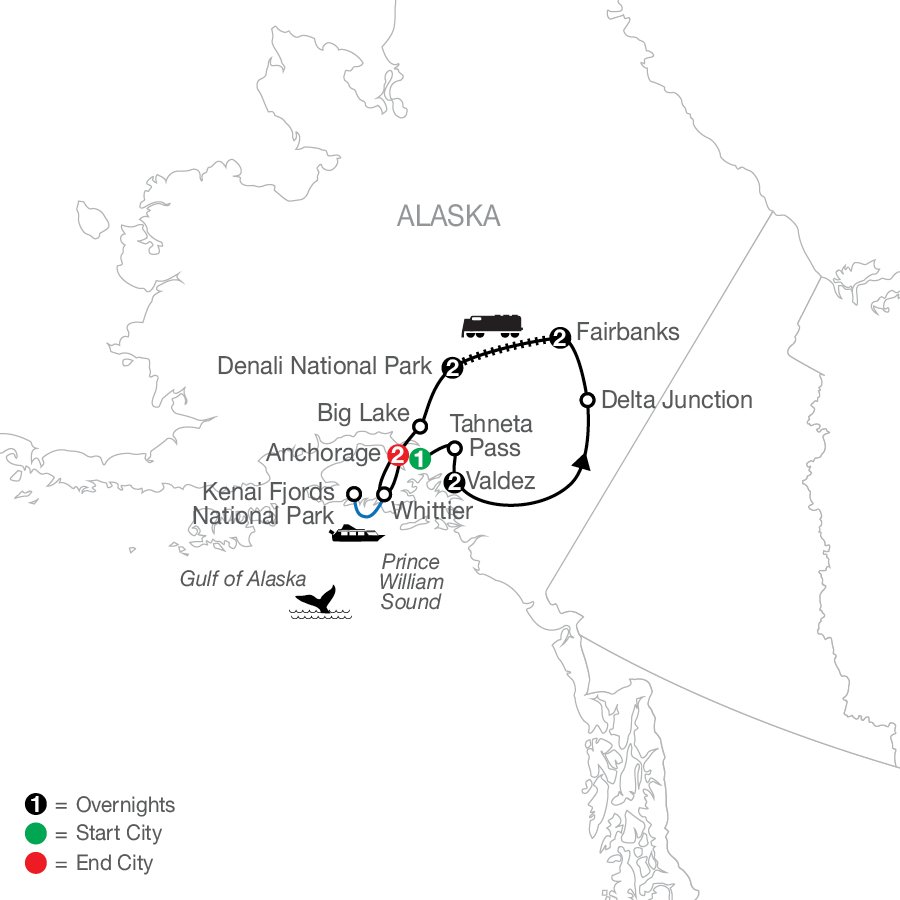 Spectacular Alaska Globus 10 Days From Anchorage To Anchorage   110730 