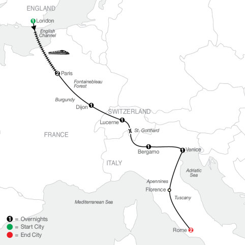 Tours from London to Rome | 2026-2028 | Global Journeys