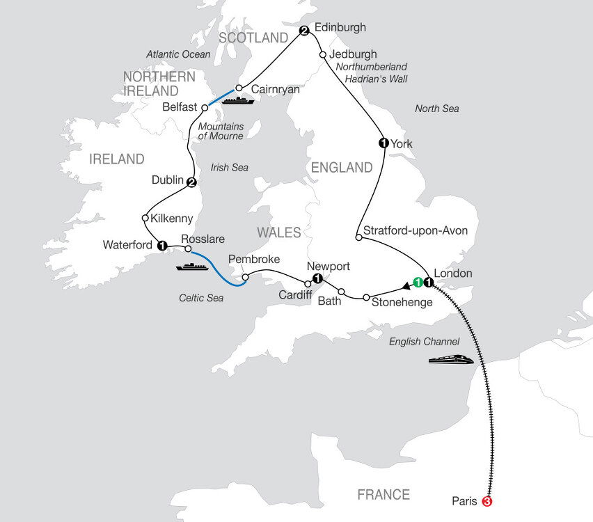 Essential Britain & Ireland with Paris - Globus (13 Days From London to ...