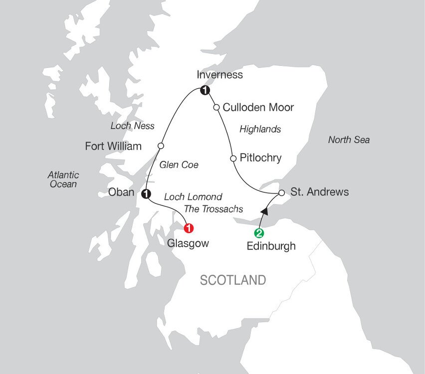 Scottish Highlands Escape Globus (6 Days From Edinburgh to Glasgow)