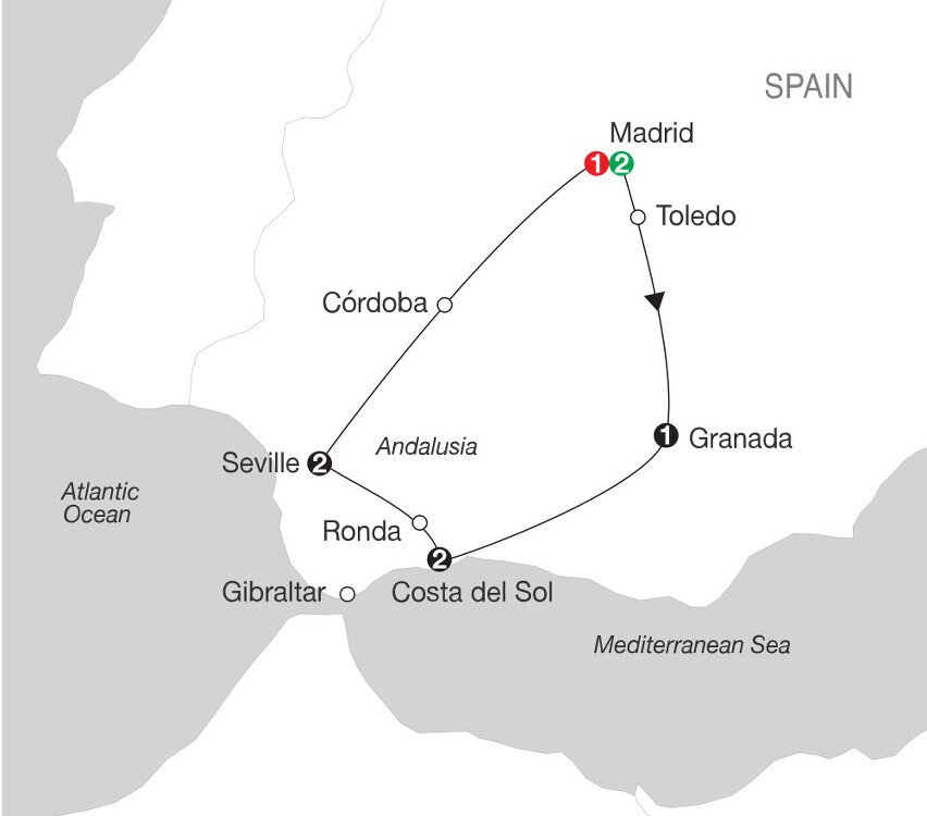 Southern Spain Escape Globus (9 Days From Madrid to Madrid) Southern Spain Escape Globus (9 Days From Madrid to Madrid)