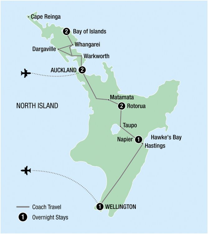 Ultimate North Island Grand Pacific (9 Days From Auckland to Wellington)