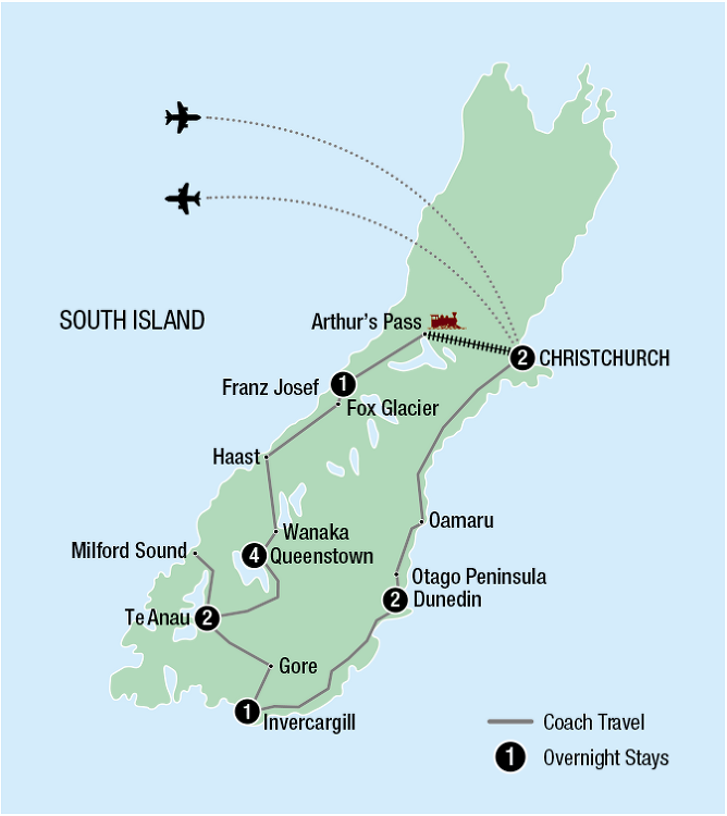 13 Day Classic Warbirds South Island Itinerary (Grand Pacific)