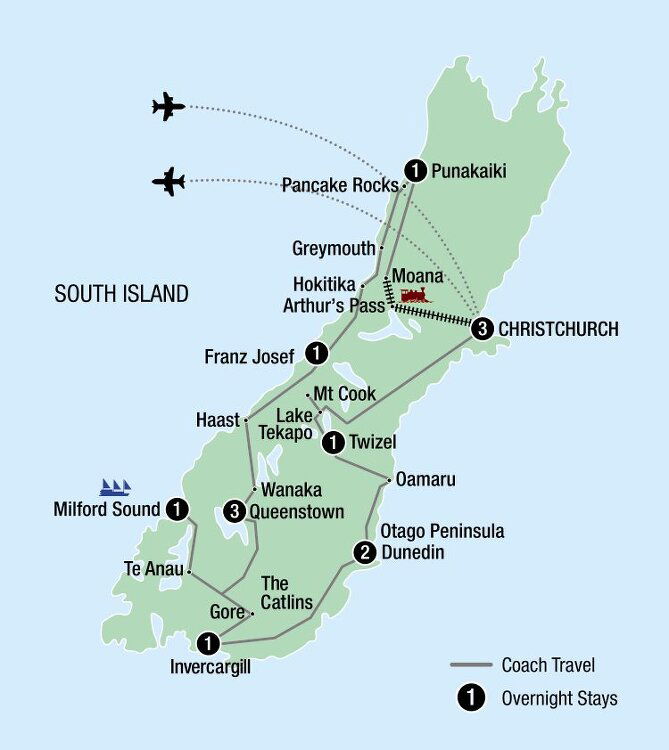 14 Day Signature Best of the South Island Itinerary (Grand Pacific)